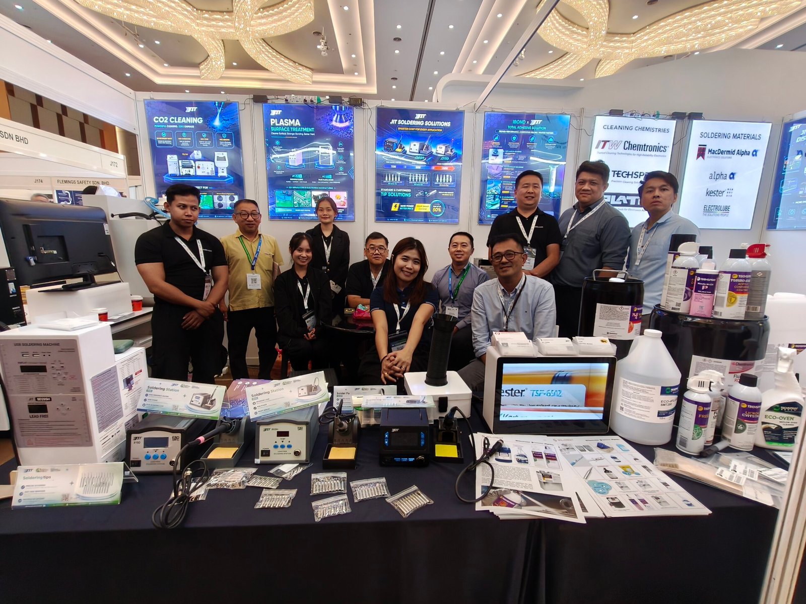 The full JEC and JIT team, ready to welcome visitors at Booth J148.